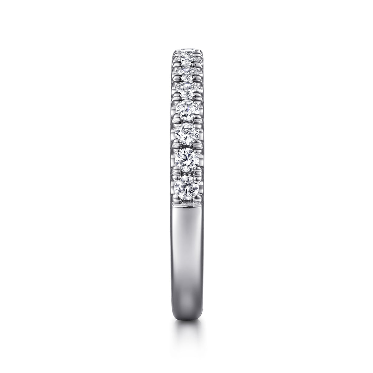14K White Gold Diamond Matching Wedding Band - View 5
