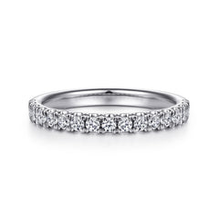 14K White Gold Diamond Matching Wedding Band thumbnail 1