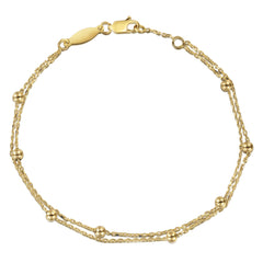 14K Yellow Gold Plain Bracelet thumbnail 1