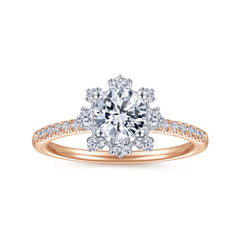 Starlight Round Halo Diamond Engagement Ring thumbnail 5