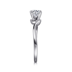 14K White Gold Round Diamond Engagement Ring thumbnail 5