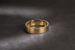14K Yellow Gold 6mm Men's Wedding Band in Brushed Finish thumbnail 6