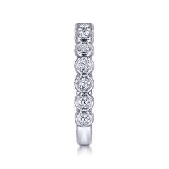 Vintage 14K White Gold Diamond Matching Wedding Band thumbnail 6