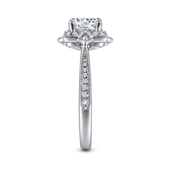 Vintage-Inspired Round Halo Diamond Engagement Ring - 0.21 CTW thumbnail 5