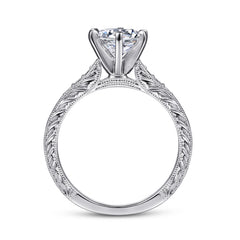 Victorian 14K Gold Round Diamond Engagement Ring - 0.09 CTW thumbnail 2