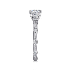 Victorian 14K Gold Round Diamond Engagement Ring - 0.25 CTW thumbnail 5