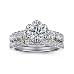 14K White Gold Diamond Matching Wedding Band thumbnail 4
