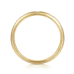 14K Yellow Gold Diamond Stackable Ring, 0.04ct thumbnail 2