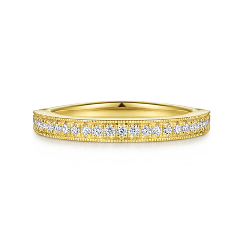 14K Yellow Gold Diamond Matching Wedding Band
