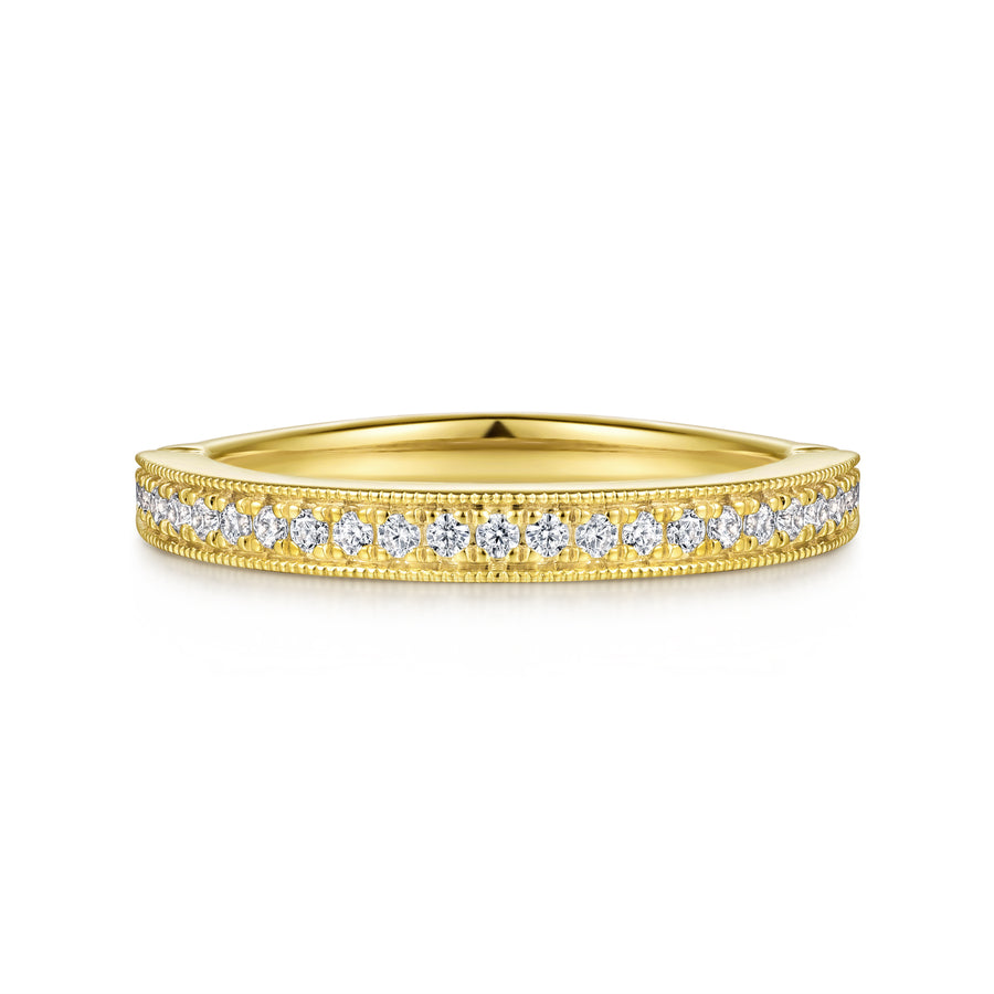 14K Yellow Gold Diamond Matching Wedding Band
