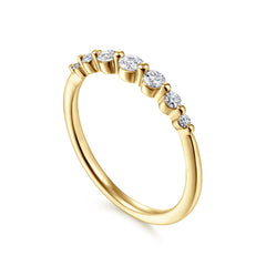 14K Yellow Gold Diamond Band Ring thumbnail 3