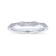 14K White Gold Matching Wedding Band thumbnail 5