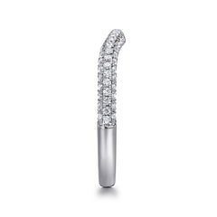14K White Gold Diamond Wedding Band thumbnail 5