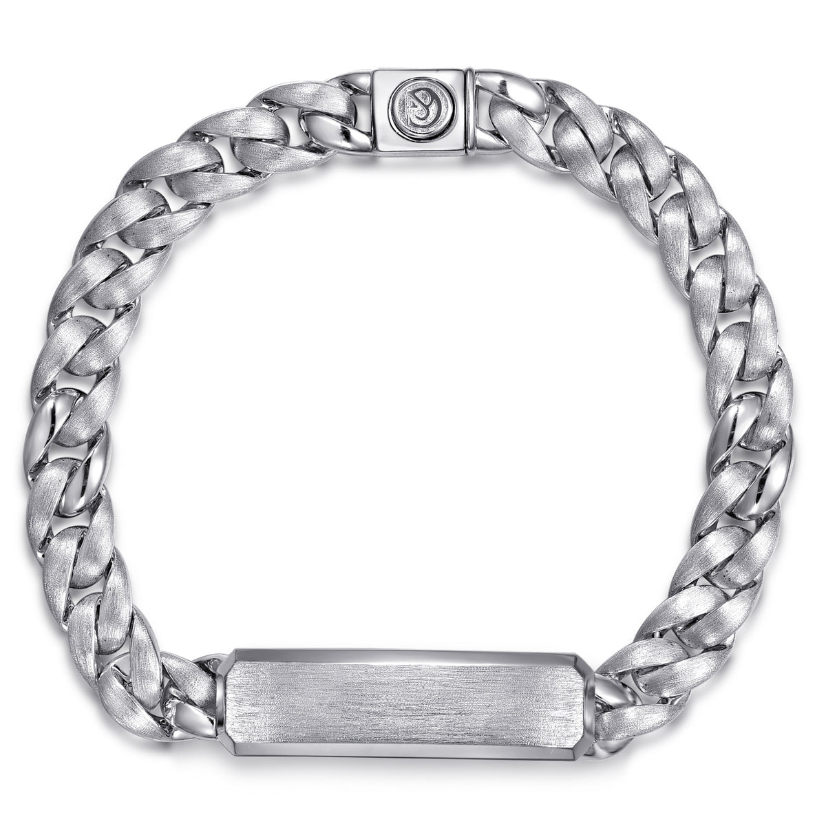 10mm 925 Sterling Silver Men's Solid Cuban Link Chain Bracelet - View 1