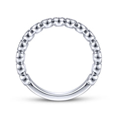 Vintage 14K White Gold Diamond Matching Wedding Band thumbnail 2