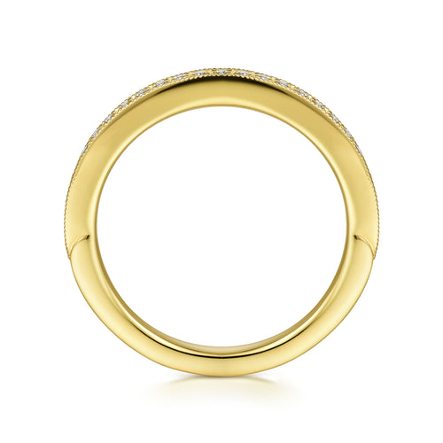 14K Yellow Gold Diamond Matching Wedding Band