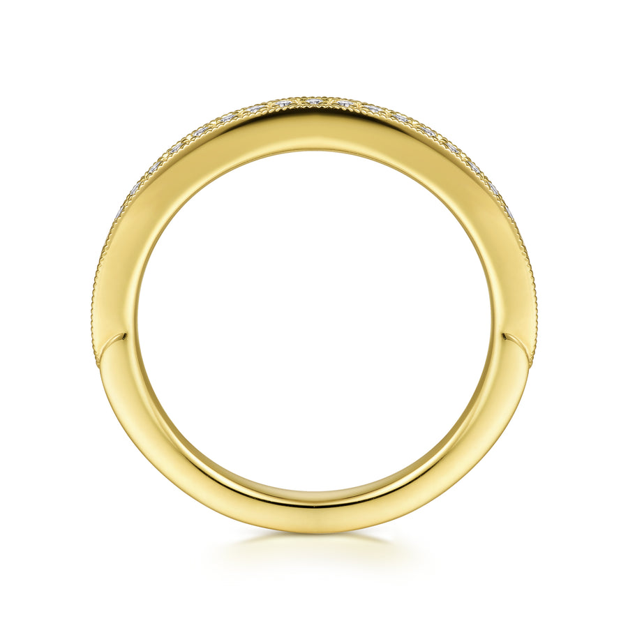 14K Yellow Gold Diamond Matching Wedding Band