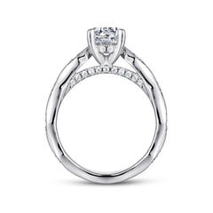 Victorian 14K Gold Round Diamond Engagement Ring - 0.25 CTW thumbnail 2
