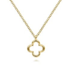Pendant Necklace Clover 14K Yellow Gold thumbnail 1