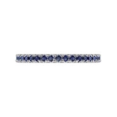 14K White Gold Sapphire Stackable Ring thumbnail 6