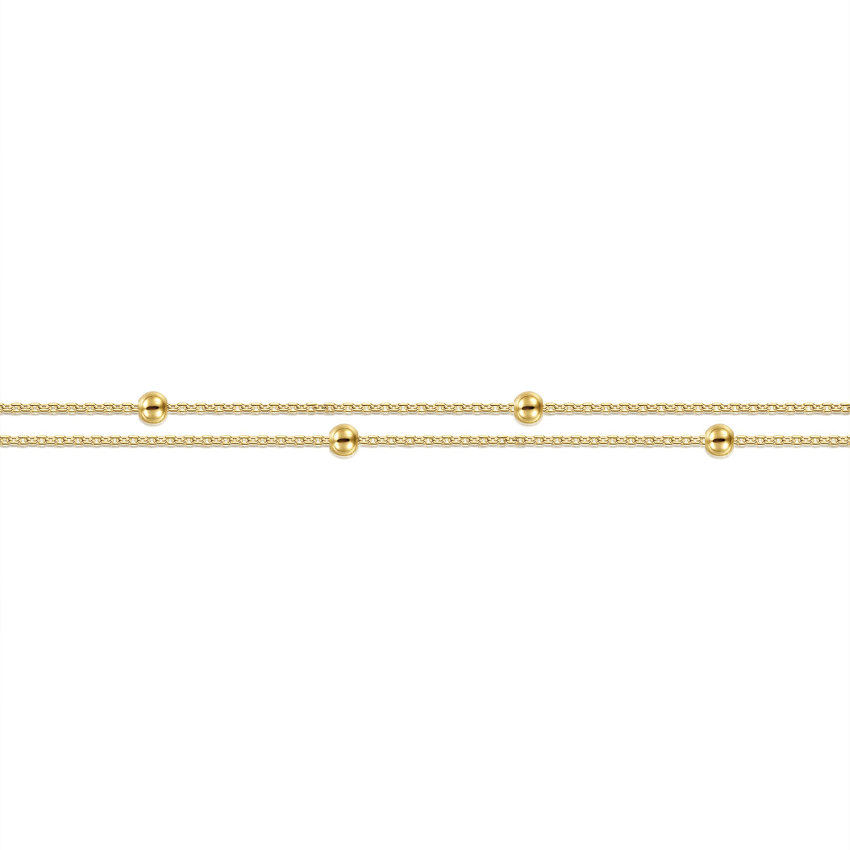 14K Yellow Gold Plain Bracelet - View 2