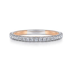 14K Rose Gold Diamond Matching Wedding Band thumbnail 1