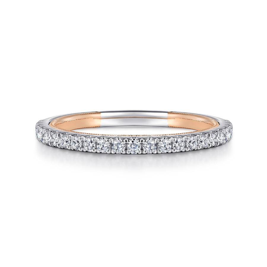 14K Rose Gold Diamond Matching Wedding Band