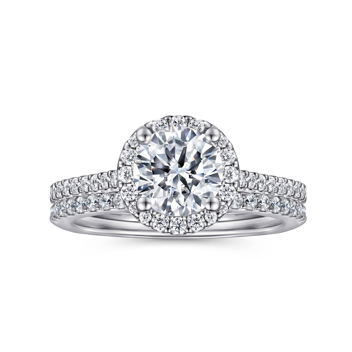 Classic Round Halo Diamond Engagement Ring - View 4