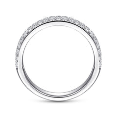 14K White Gold Diamond Pavé Band Ring thumbnail 2