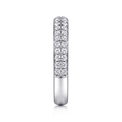 14K White Gold Diamond Pavé Band Ring thumbnail 4