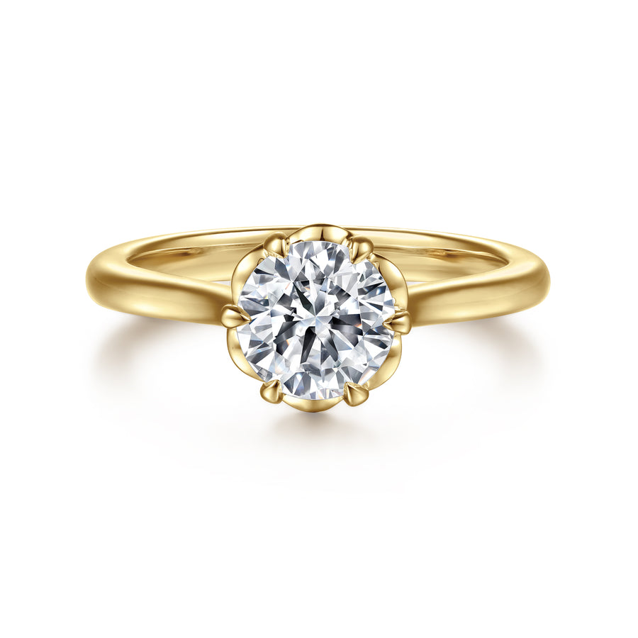 Six-Prong Round Solitaire Diamond Engagement Ring