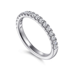 14K White Gold Diamond Matching Wedding Band thumbnail 3