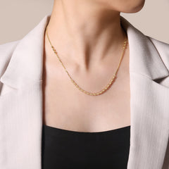 18 Inch 14K Yellow Gold Beaded Station Necklace thumbnail 3