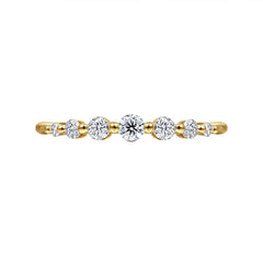 14K Yellow Gold Diamond Band Ring thumbnail 6