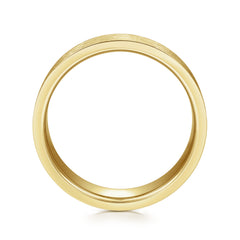 14K Yellow Gold 6mm Men's Wedding Band in Brushed Finish thumbnail 2