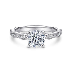 Victorian 14K Gold Round Diamond Engagement Ring - 0.25 CTW thumbnail 1