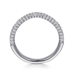 14K White Gold Diamond Wedding Band thumbnail 2