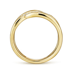 14K Yellow Gold Diamond Wrap Ring thumbnail 2