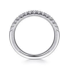 14K White Gold Diamond Matching Wedding Band thumbnail 2