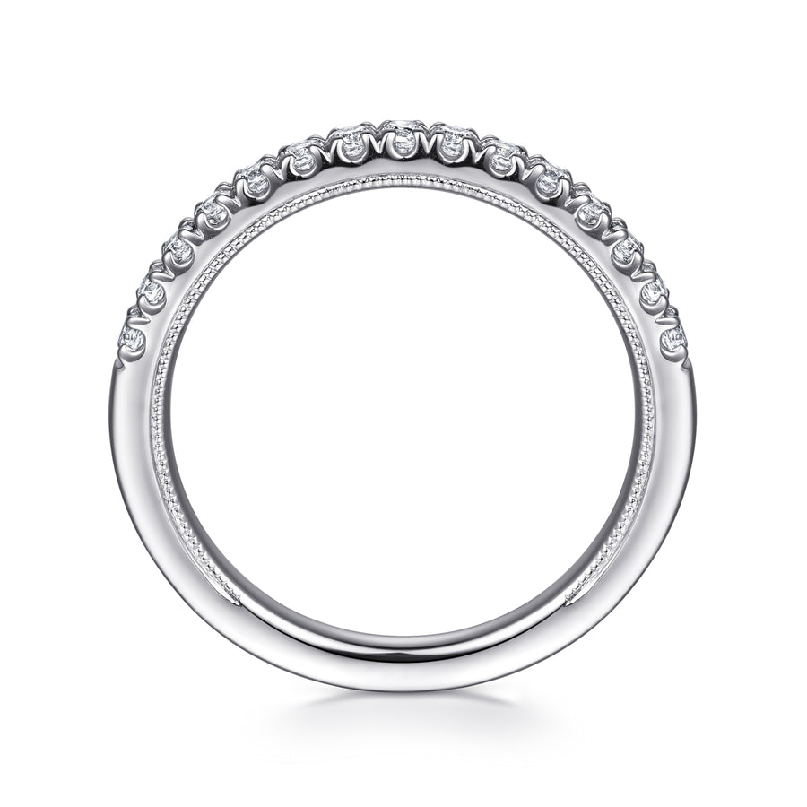 14K White Gold Diamond Matching Wedding Band