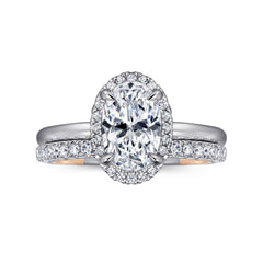 14K Rose Gold Diamond Matching Wedding Band thumbnail 4