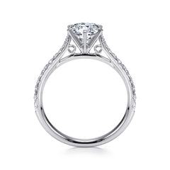 Classic 14K Gold Round Diamond Engagement Ring - 0.25 CTW thumbnail 1