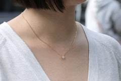 14K Yellow Gold Octagonal Pavé Diamond Pendant Necklace thumbnail 4