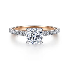 Classic 14K Gold Round Diamond Engagement Ring - 0.43 CTW thumbnail 1