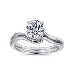 14K White Gold Round Diamond Engagement Ring thumbnail 4