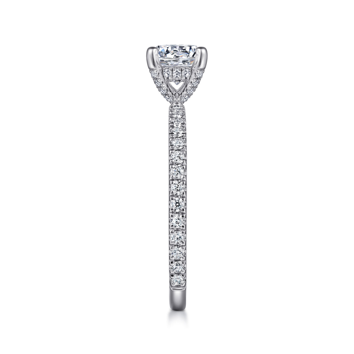 Classic 14K Gold Round Diamond Engagement Ring - 0.43 CTW - View 5