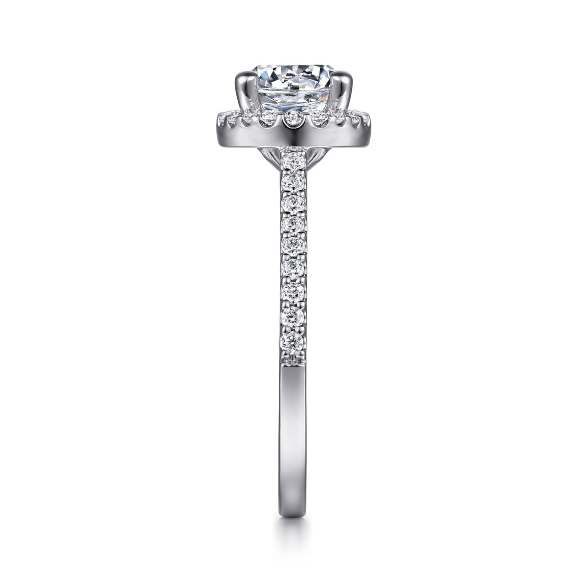 Classic Round Halo Diamond Engagement Ring - View 5