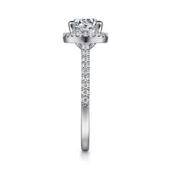 Classic Round Halo Diamond Engagement Ring thumbnail 5