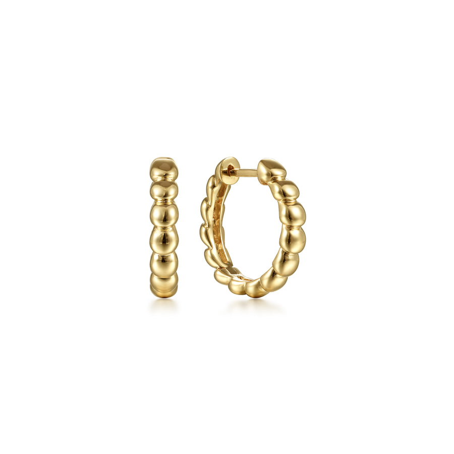 Huggie Earrings 14K Yellow Gold 15mm