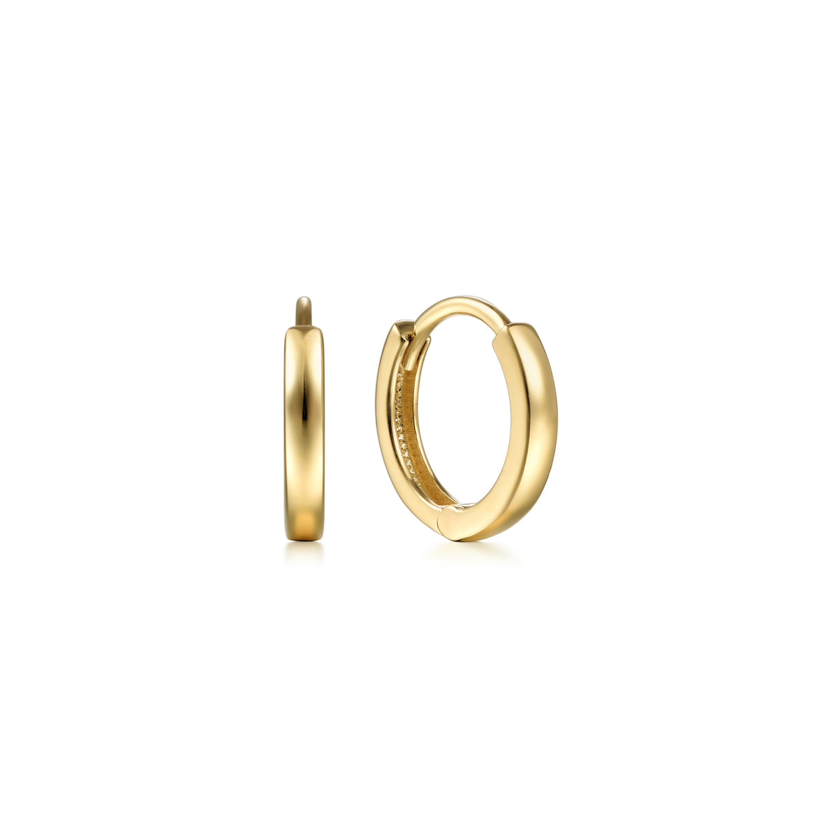 14K Yellow Gold Huggie Earrings - View 1